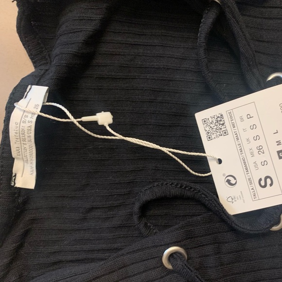 Zara Trafaluc Ribbed Lace-up Dress - Picture 3 of 3